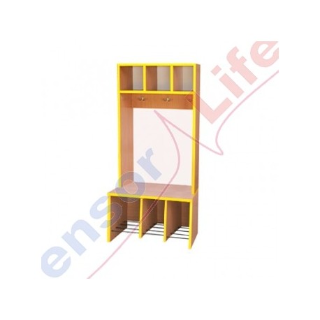 Regał szatniowy otwarty ze stelażem